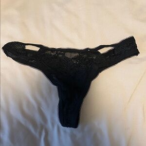 Lace Black Thong